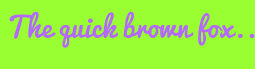 Image with Font Color B469FF and Background Color 99FF33